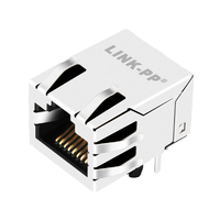 LPJG16702CNL 1000 Base-T 1x1 Port Magnetics RJ45 Jack With Transformer Tab Up Without Led