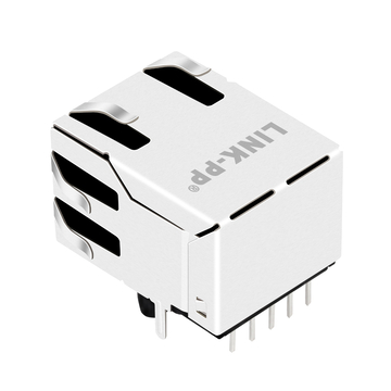 FOXCONN JFM3811-F851-4F Compatibele LPJG16702CNL 1000 Base-T RJ45-aansluiting met magnetische transformator, lipje omhoog, zonder LED (afbeelding 2)