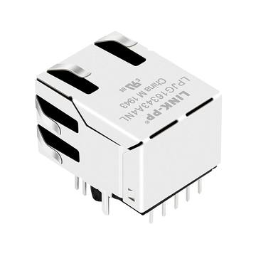 LPJG16343A4NL 100/1000 Base-T Однопортовый RJ45 Magjack с разъемом типа "магнитный штекер" и зелено-желтым светодиодом (изображение 2)