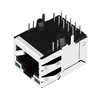 LPJG16443AFNL 1000 Base-T Magjack RJ45 موصل تبويب منفذ واحد لأعلى أخضر/أخضر Led صورة الإبهام 3
