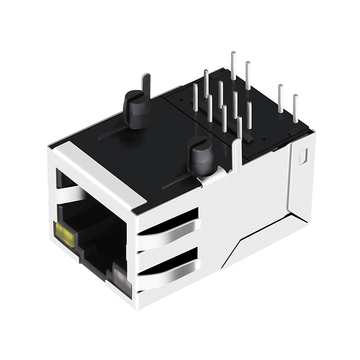 Разъем RJ45 LPJ1014A35NL с разъемом 10/100 Base-T, встроенным магнитным фиксатором, желтым и зеленым светодиодом (изображение 4).