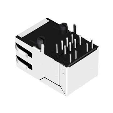 Совместимый с Belfuse SI-50205-F разъем RJ45 LPJ1014A35NL с цоколем 100 Base-T, встроенным магнитным фиксатором, желтым и зеленым/желтым светодиодом (изображение 5).