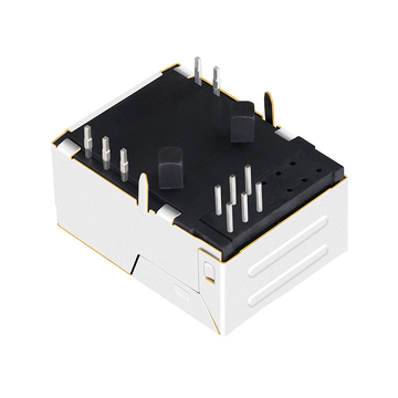 Belfuse L830-1J1C-47 Compatibele LPJK70409I98NLV Tab Up Low Profile RJ45-aansluiting 100 Base-T met magneten Oranje & Groen/Gele LED's afbeelding 2