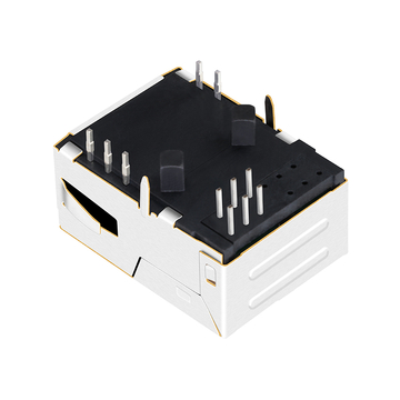 LPJK70409A98NLV 100 Base-T Low Profile RJ45 Magnetics jack Tab Up Orange&Green/Yellow LEDs image 4