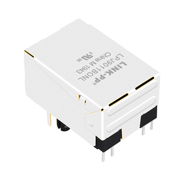LPJ9011BONL 10/100 Base-T Conector hembra RJ45 de un solo puerto con pestaña hacia arriba LED naranja y verde/amarillo Imagen 2