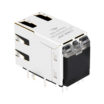 TE 1-1840012-2 Compatible LPJU3836AONL 1000 Base-T RJ45 Magjack with Single USB Tab Up Orange&Green/Yellow Leds image 2