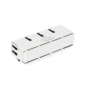 LPJG48831A71NL 1000 Base-T RJ45 1x4 Port Connectors With Magnetics Tab Up Green&Yellow/Yellow Leds image 2