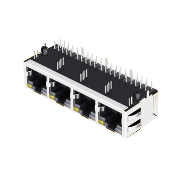 LPJG48831A71NL 1000 Base-T RJ45 1x4 Port Connectors With Magnetics Tab Up Green&Yellow/Yellow Leds image 3