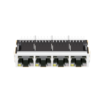 LPJG48831A71NL 1000 Base-T RJ45 1x4 Port Connectors With Magnetics Tab Up Green&Yellow/Yellow Leds image 4