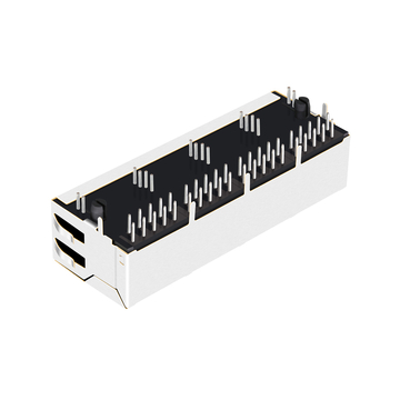 Belfuse 0826-1X4T-23-F Compatible LPJG48831A71NL 1000 Base-T RJ45 1x4 Port Connectors With Magnetics Tab Up Green&Yellow/Yellow Leds image 5