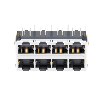 Belfuse 0833-2X4R-56-F Compatible LPJ47498CNL RJ45 2X4 Port Modular Jacks With PoE 100 Base-T Integrated Magnetics Without Led image 2