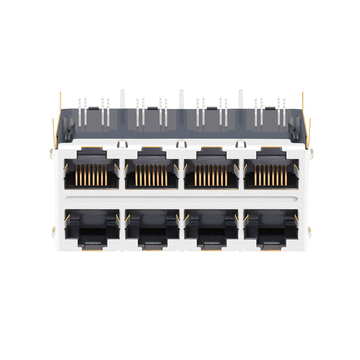 LPJ47498CNL RJ45 2X4 Port Modular Jacks With PoE 100 Base-T Integrated Magnetics Without Led image 5