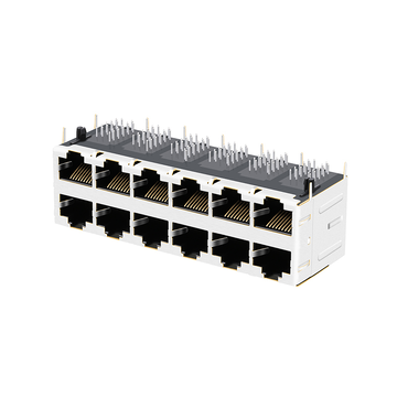 Belfuse 0833-2X6R-55-F互換 LPJ67499CNL 2x6ポート RJ45 PoE+ マグネティックジャック 100 Base-T LEDなし 画像2