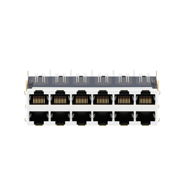 LPJ67499CNL 2x6 Θύρες RJ45 PoE+ Μαγνητικές Υποδοχές 10/100 Base-T Χωρίς LED εικόνα 4