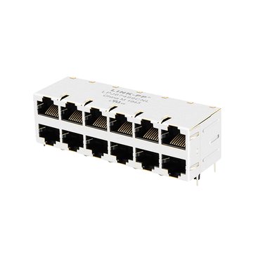 belfuse 0833-2x6r-55-f compatible lpj67499cnl 2x6 port rj45 poe+ magnetics jacks 100 base-t without led