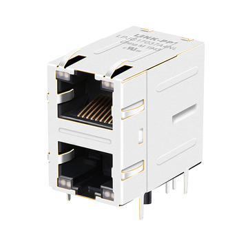 belfuse 0879-2c1r-54 compatible lpjg17037a4nl 2x1 port rj45 ethernet magjack 1000 base-t yellow&green yellow&green leds
