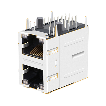 LPJG17037A4NL 1000 base-t 2x1 port gigabit rj45 magjack yellow&green yellow&green led image 4