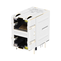 Belfuse 08AP-2x1R-Y6 compatibile LPJG17039A61NL RJ45 2X1 connettori per porte 1000 Base-T LED arancioni e verdi/gialli