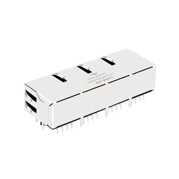 Belfuse SI-40144互換 LPJ46201AFNL 1x4ポート RJ45モジュラーコネクタ 10/100 Base-T タブダウン グリーン/グリーンLED 画像3