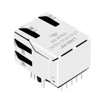 LPJG16740-7A52NL 100/1000 Base-T Cat5e RJ45 MagJack Μονής Θύρας Tab Up Κίτρινα & Πράσινα/Πράσινα LED εικόνα 3