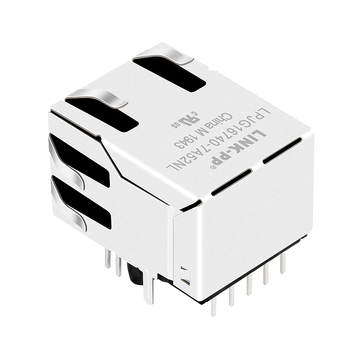 TE 2250015-2 متوافق مع LPJG16740-7A52NL 1000 Base-T RJ45 MagJack منفذ واحد، طرف توصيل لأعلى، مؤشر LED أصفر وأخضر/أخضر، الصورة 4