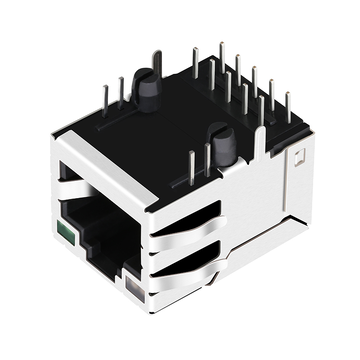 LPJG16740-7A52NL 100/1000 Base-T Cat5e RJ45 MagJack Μονής Θύρας Tab Up Κίτρινα & Πράσινα/Πράσινα LED εικόνα 2