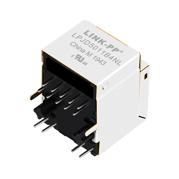 LPJD5011B4NL 10/100Base-T 垂直型 RJ45 Magjack 緑＆黄/オレンジ＆黄 LED 画像3