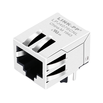 LPJ4076CNL 10 100 base-t rj45 magjack tab down without led