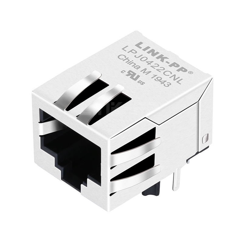 LPJ0422CNL 10/100 Base-T RJ45 Magnetics Connector Tab Down Without Led