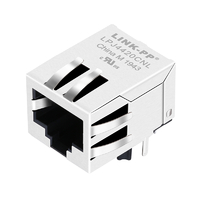 Belfuse SI-60063-F 互換 LPJ4420CNL 100 Base-T RJ45 メス コネクタ タブ ダウン LED なし