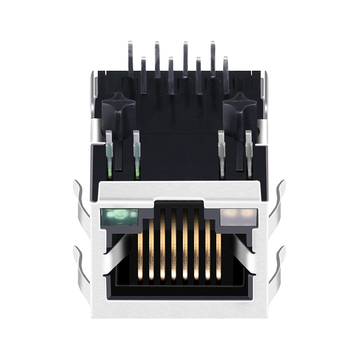 Belfuse SI-60047-F Compatible LPJ0026G7NL Single Port RJ45 Jack With 100 Base-T Integrated Magnetics Tab Down Yellow&Green/Green Leds image 4