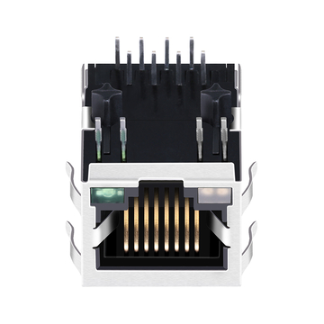 مقبس RJ45 أحادي المنفذ LPJ0026G7NL مزود بمغناطيس مدمج من نوع 100 Base-T، ومؤشر LED أصفر وأخضر/أخضر (صورة 4).