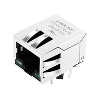 Belfuse SI-60015-F متوافق مع LPJ0417GFNL 10/100 Base-T RJ45 Jack مع علامة تبويب مغناطيسية لأسفل أخضر/أخضر Led