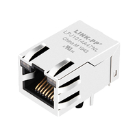 Belfuse SI-50171-F 호환 LPJ1014A47NL 100 Base-T 단일 포트 RJ45 잭(자기학 변압기 포함) 노란색 및 녹색/노란색 및 녹색 Led