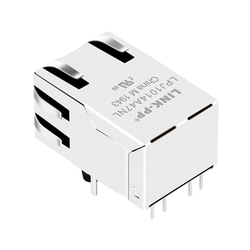 Belfuse SI-50171-F Compatibele LPJ1014A47NL 100 Base-T RJ45-aansluiting met enkele poort en magnetische transformator, geel en groen/geel en groen LED-afbeelding 3