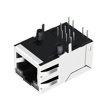 LPJ1014A47NL Υποδοχή RJ45 μονής θύρας 10/100 Base-T με μαγνητικό μετασχηματιστή Tab Up Yellow&Green/Yellow&Green LED εικόνα 4
