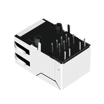 Belfuse SI-50171-F Compatibele LPJ1014A47NL 100 Base-T RJ45-aansluiting met enkele poort en magnetische transformator, geel en groen/geel en groen LED-afbeelding 5