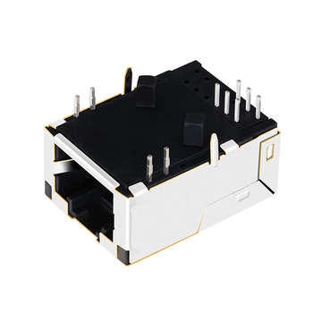 LPJK70409AONLV 100 Base-T Low Profile RJ45 Mag jack Tab Up Orange&Green/Yellow Leds image 2