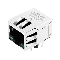 Belfuse SI-60076-F Compatible LPJ0413GFNL 100 Base-T RJ45 Jack con transformador magnético Lengüeta hacia abajo LED verde/verde