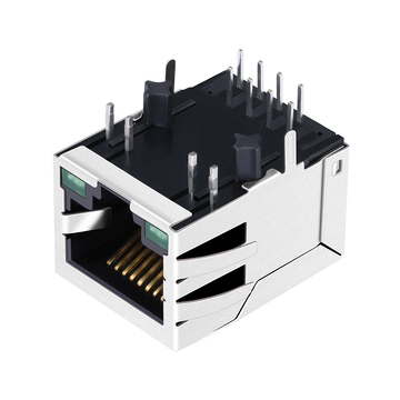 Belfuse SI-60076-F 호환 LPJ0413GFNL 100 Base-T RJ45 잭 (자석 트랜스포머, 탭 다운, 녹색/녹색 LED 포함) 이미지 2