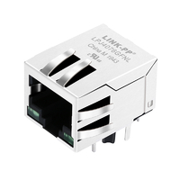 LPJ4076GFNL 10/100 Base-T RJ45 محول جاك تبويب لأسفل أخضر/أخضر Led