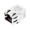 Belfuse SI-50186-F متوافق مع LPJ1071AGNL 100 Base-T منفذ واحد RJ45 مع محول جاك Tab Up برتقالي وأخضر/أصفر LED صورة الإبهام 1