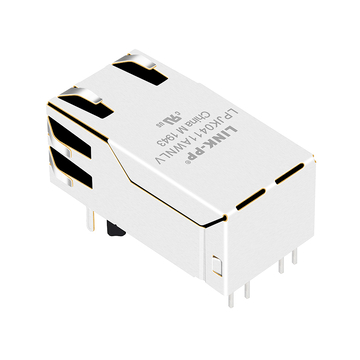 Belfuse 0826-1G1T-78-F Совместимый LPJK0411AWNLV 10/100 Base-T RJ45 Магнитный модульный разъем с креплением вверх, зеленый/зеленый светодиод, изображение 2