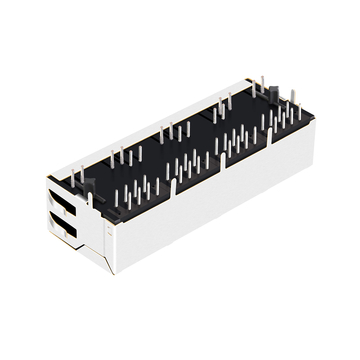 LPJ46209A66NL 1x4ポート RJ45モジュラージャック 10/100 Base-T タブダウン グリーン/グリーンLED 画像5