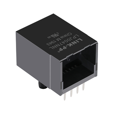 LPJ0047NNL Υποδοχή RJ45 μονής θύρας 10/100 Base-T UnShield με μαγνητική γλωττίδα προς τα κάτω χωρίς LED εικόνα 2