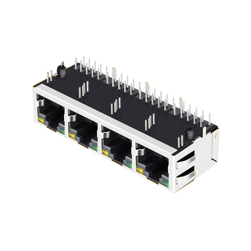 Совместимые разъемы Pulse JG0-0035NL LPJG48831AENL 1000 Base-T RJ45 1x4 с магнитами, подсветка зеленым/желтым светодиодом (изображение 2)