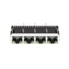 Pulse JG0-0035NL Compatible LPJG48831AENL 1000 Base-T RJ45 1x4 Port Jacks With Magnetics Tab Up Green/Yellow Leds thumb image 4