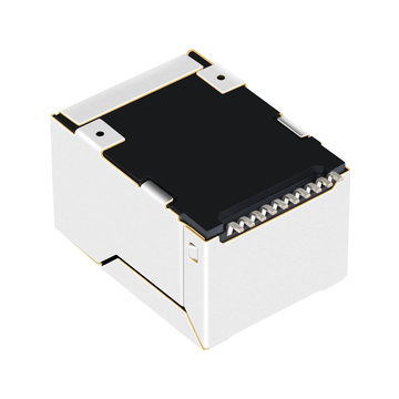 Pulse JXD6-0001NL kompatible LPJ19416BHNL 10/100 Base-T SMT RJ45 Magnetbuchse Oberflächenmontage Lasche nach oben Grün/Gelbe LED Bild 2