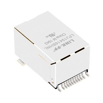 LPJ19416BHNL 10/100 Base-T SMT RJ45 Магнитный разъем для поверхностного монтажа, крепление вверх, зеленый/желтый светодиод, изображение 3