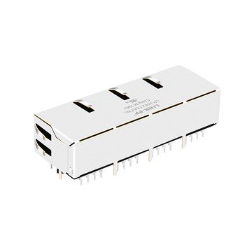 Belfuse SI-460061 Compatible LPJ46216AFNL Ethernet RJ45 1x4 Jacks With Magnetics 10/100 Base-T Tab Down Green/Green LED image 2
